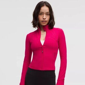 Lululemon Define Cropped Jacket Nulu Pink Dragon Fruit Size 12 NWT